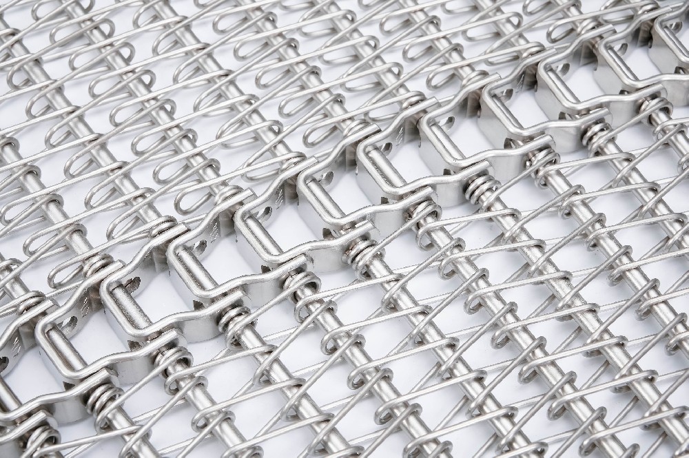 spiral mesh belt for small radius 3 rows links